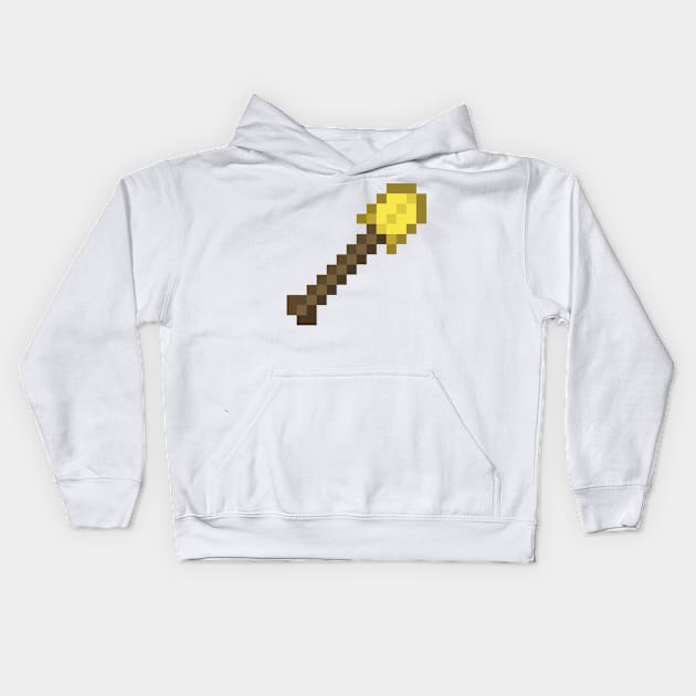 Gold Spade Kids Hoodie by Radradrad